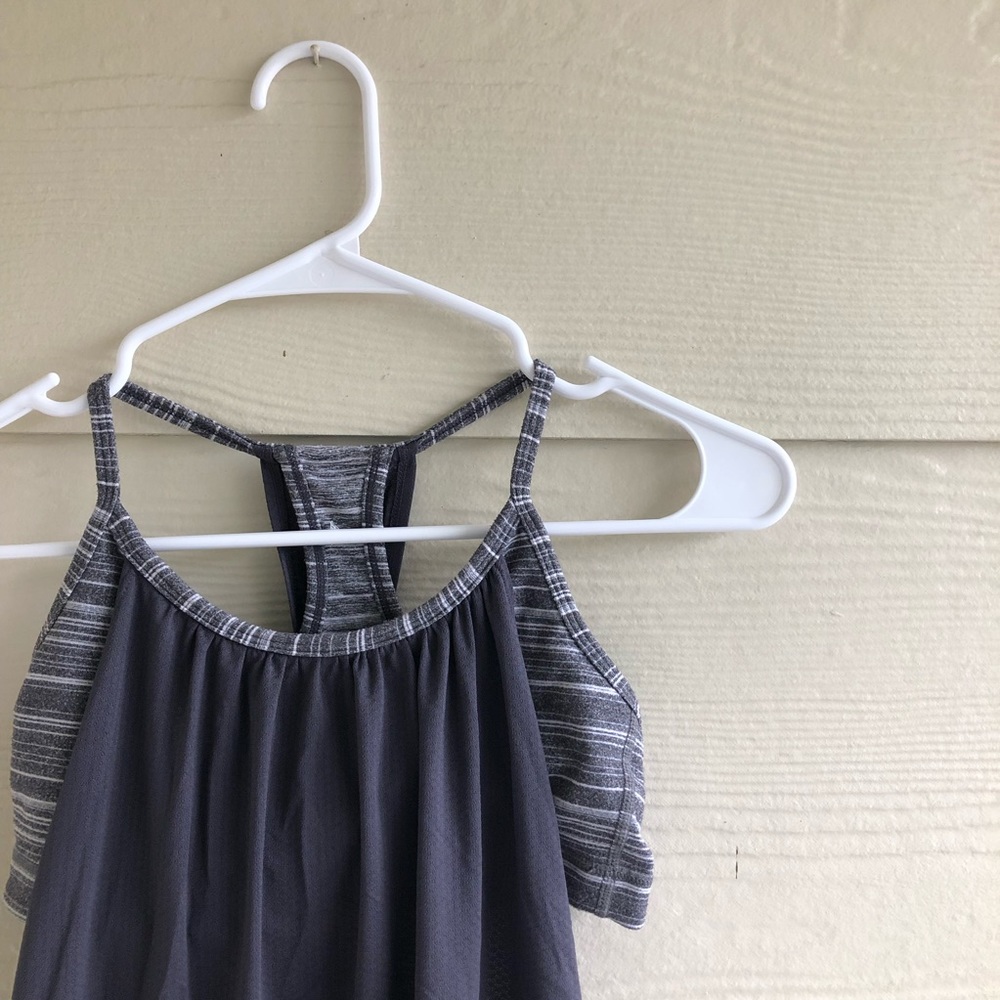 lululemon athletica Gray Strappy Tank Top